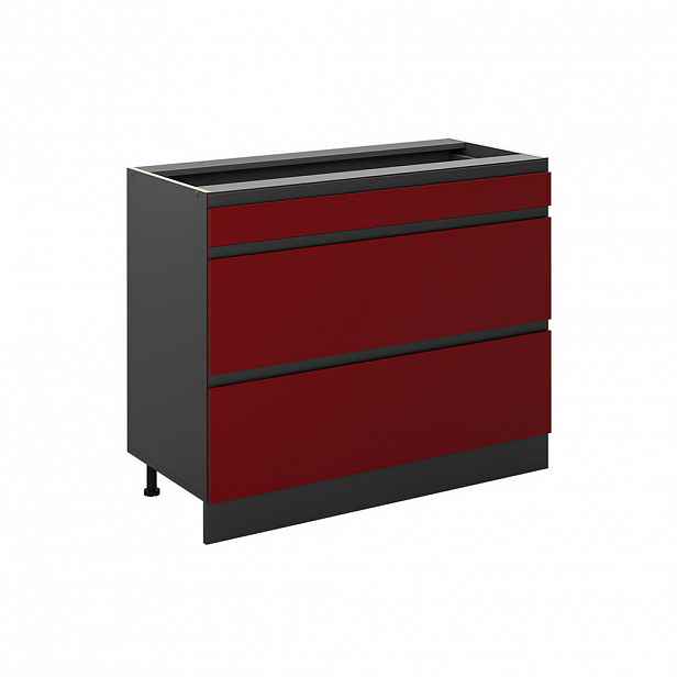Vicco SPODNÍ SKŘÍŇKA KUCHYŇSKÉ LINKY R-Line, Červená/Antracit, 100 cm bez pracovní desky