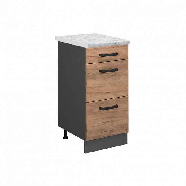 Vicco SPODNÍ SKŘÍŇKA KUCHYŇSKÉ LINKY R-Line Zlatý mocný dub 40 cm PD Mramor