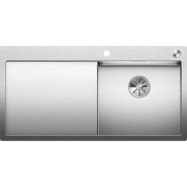Blanco Claron 5 - Dřez, 100x51 cm, s ovládáním odtoku, nerez 521625