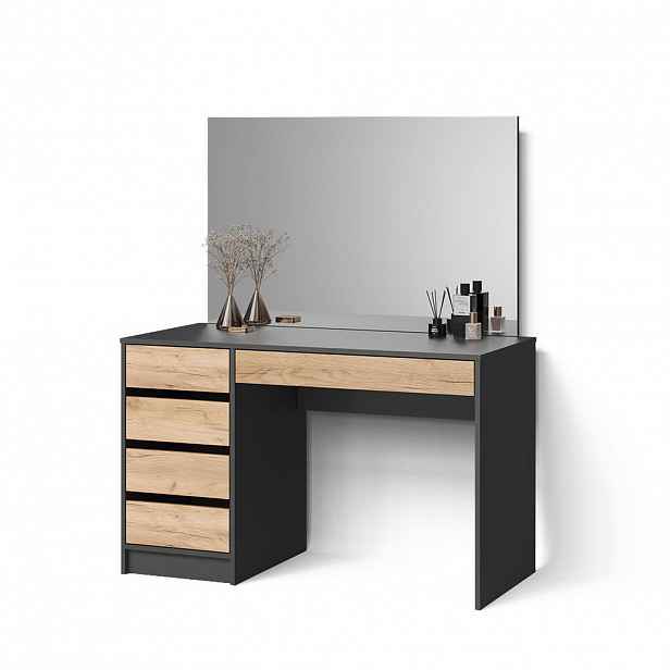 Livinity® TOALETNÍ STOLEK Imola Antracit/zlatý dub 120 cm