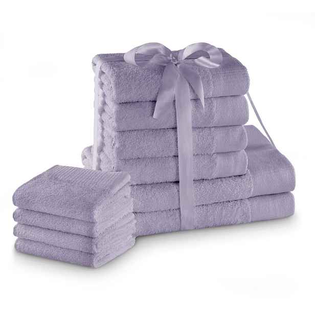 Restilo Sada bavlněných ručníků AmeliaHome AMARI 2+4+4 ks šeříková, velikost 2*70x140+4*50x100+4*30x50