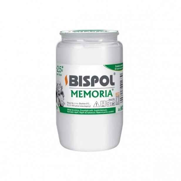 Svíčka hřbitovní náplň olejová Memoria bílá 160g