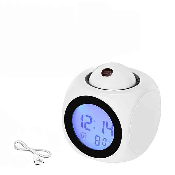 TEMU Vylepšený chytrý budík, hlasitý časovač s digitálním displejem, dlouhotrvající mini USB budík (baterie nejsou součástí)