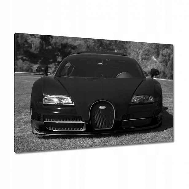Obrazy 120x80 Černé Bugatti Auto