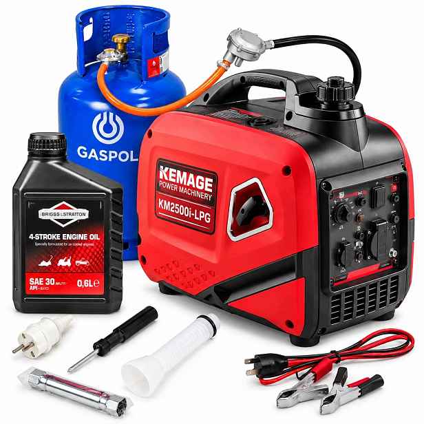 Invertorový Generátor Kemage Dual Fuel Benzín Plyn LPG–2200W