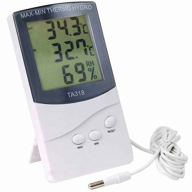 KTJ TA318 Digitální teploměr, vlhkoměr interiéru a exteriéru -50 °C – 70 °C