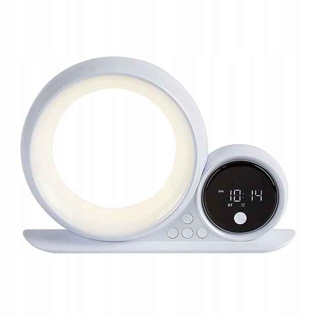 Stylová noční lampa s hodinami do ložnice, moderní a praktická