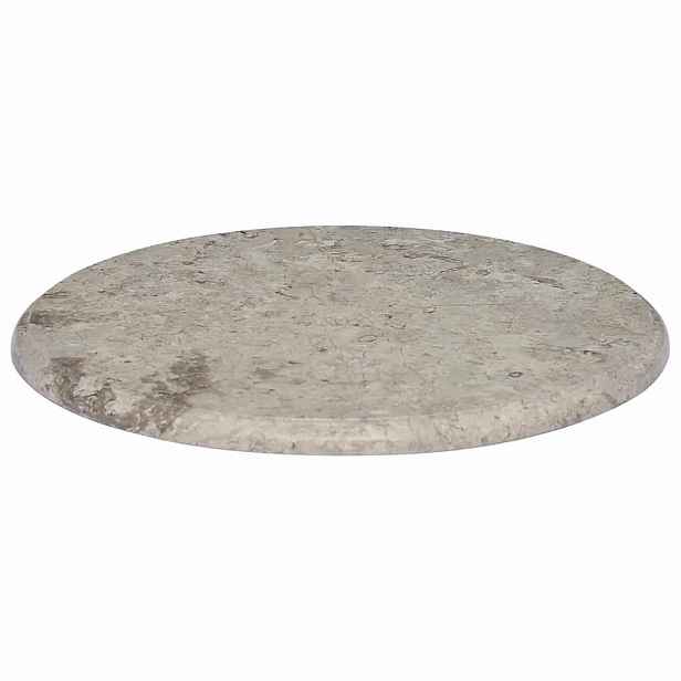 vidaXL Stolní deska šedá Ø 50 x 2,5 cm mramor