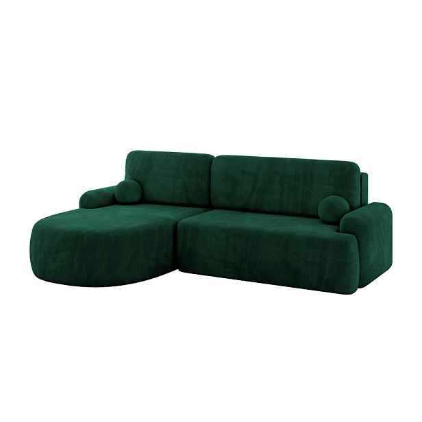ALTDECOR ROHOVÁ SEDAČKA s funkcí spaní a úložným prostorem LIRA-L - 264x172x89 zelená