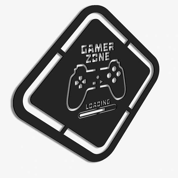 Dřevěný 3D obraz Gamer Zone Nástěnná Dekorace Dárek