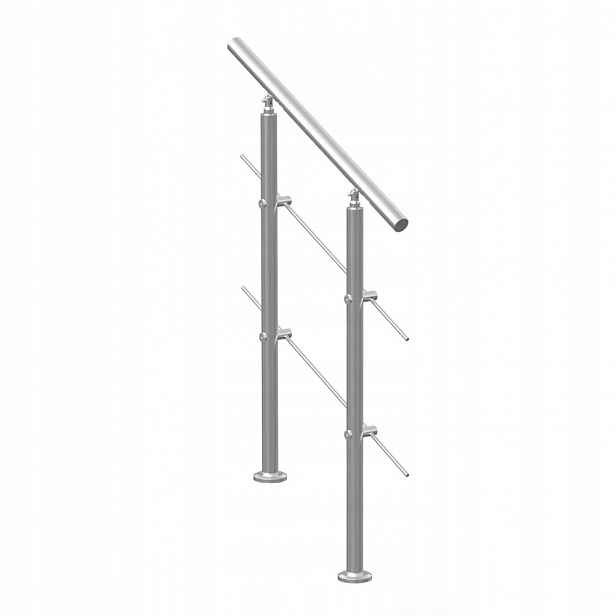 Schodišťové zábradlí 80 cm, 2 ocelové příčky pro schody, terasa, zahrada