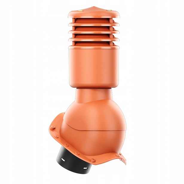 Větrací komín Smartline profil X fi 125 mm, zateplený cihlovou barvou