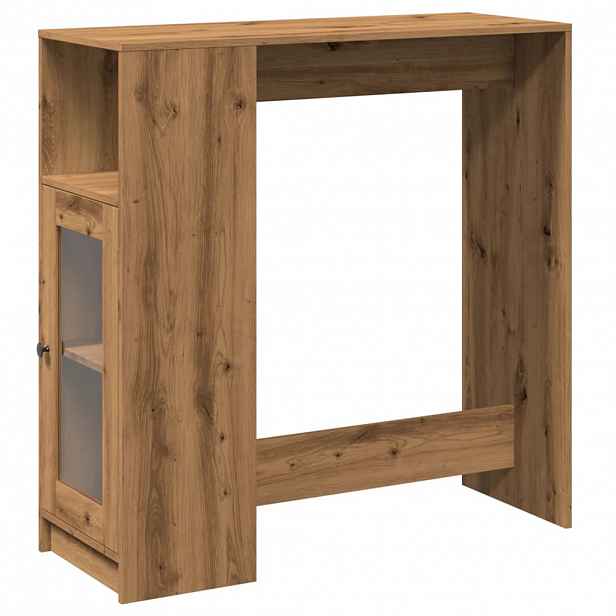 vidaXL Barový stůl s regály dub artisan 101 x 40 x 103,5 cm kompozit