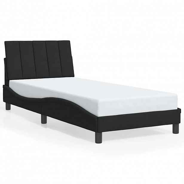 vidaXL Rám postele bez matrace Hanko černý 90x190 cm samet