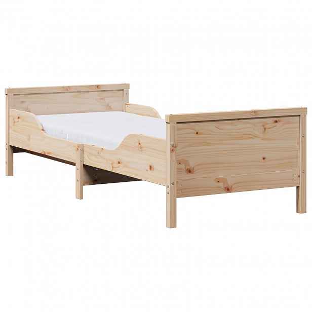 vidaXL Rám postele s roztažitelnou matrací s čelo Hnědá 80 x 200 cm