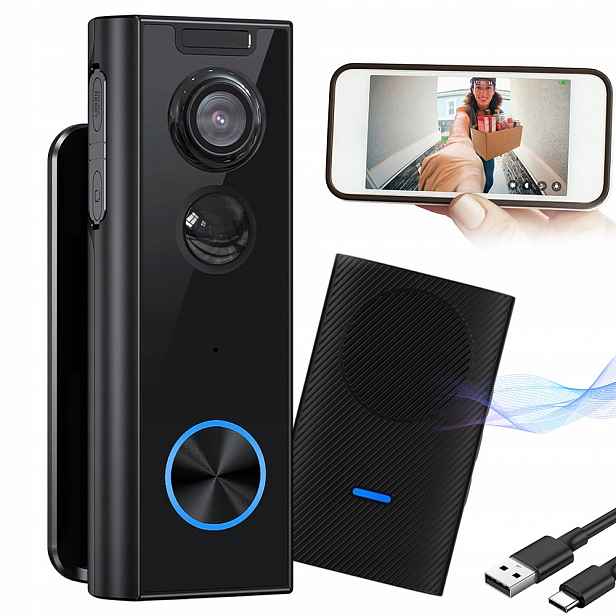 Videotelefon Bezdrátový Zvonek S Kamerou Vzdálený Náhled Aplikace 4MP 2K