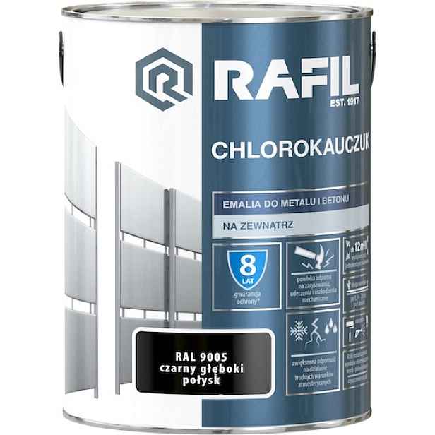 Chlorokaučuk Černý Hluboký Lesk Ral 9005 5L Rafil