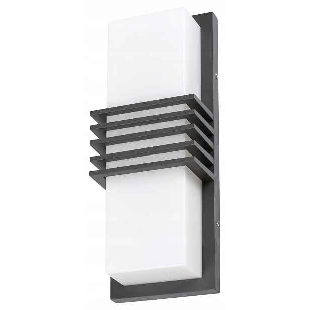 Moderní venkovní nástěnné svítidlo Led antracit bílé s pruhy 30 cm Rabalux