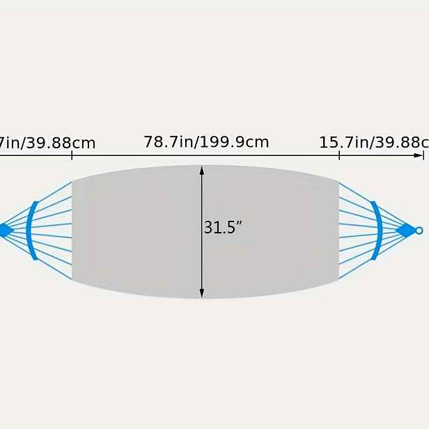 TEMU Evropská houpací síť proti převrácení, 80×250 cm, červeno-bílý pruhovaný design, speciálně vyrobená pro venkovní bezpečnost. Obsahuje dvě extra