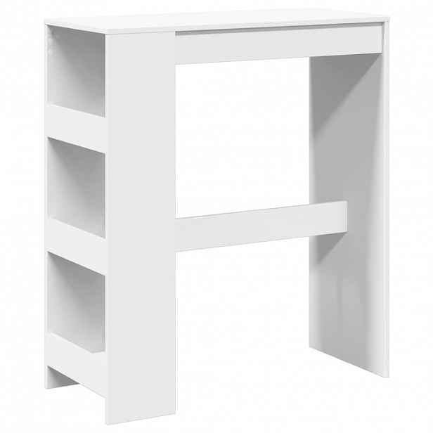 vidaXL Barový stůl s regály bílý 90 x 40 x 103,5 cm kompozitní dřevo
