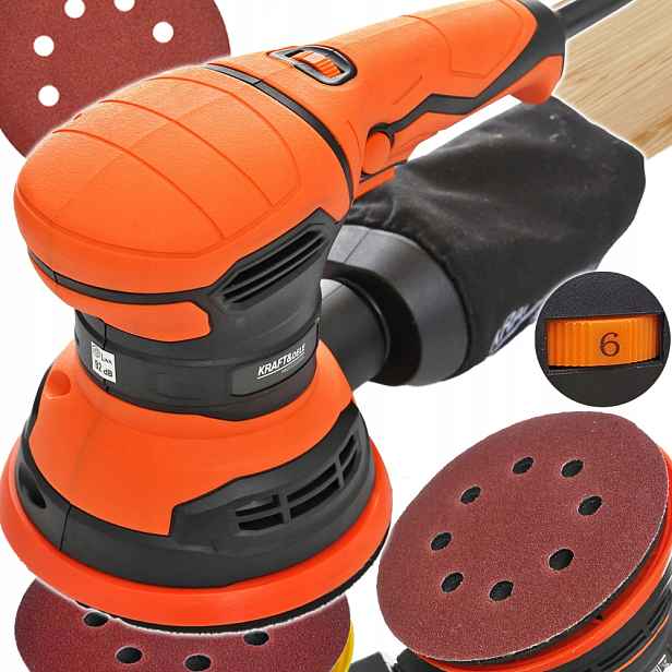 Excentrická Oscilační Bruska Na Kovové Dřevo s Regulací 125 mm 1200 W