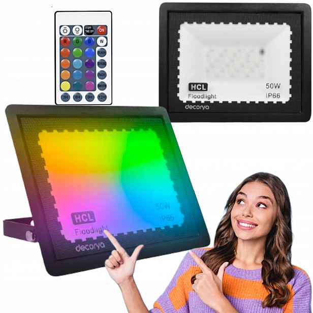 Barevná vodotěsná Led lampa Rgb 50W Fasádní lampa