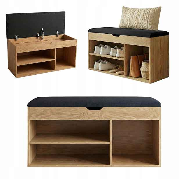 Botník Se Sedákem 80X30X43 CM, Hnědá Mdf S Pu Pěnou
