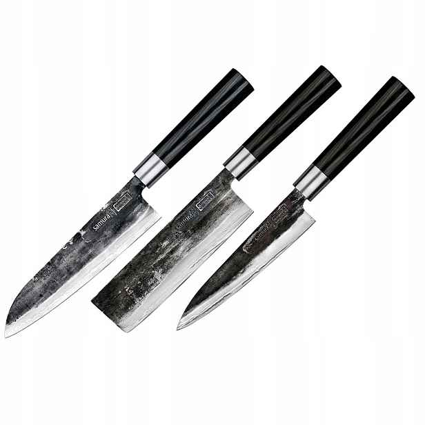 Sada 3 kuchyňských nožů Samura 5 Damascus VG-10 Micarta