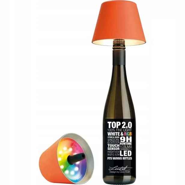 Stolní Led lampa na láhev Sompex Top 2.0 14 cm, oranžová