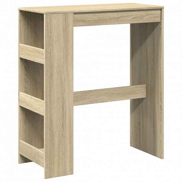 vidaXL Barový stůl s regály dub sonoma 90 x 40 x 103,5 cm kompozit