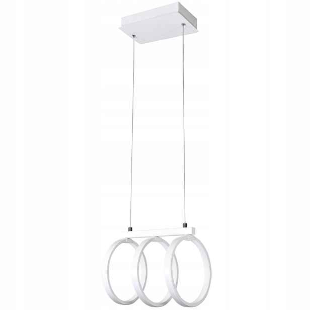 Závěsná lampa lustr Led trojitý bílý prstenec moderní Polux