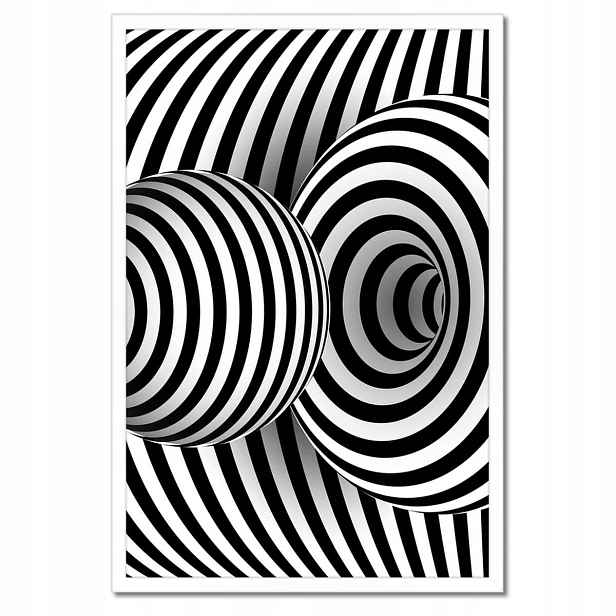 Plakáty v rámu 40x60 Abstrackja černobílá