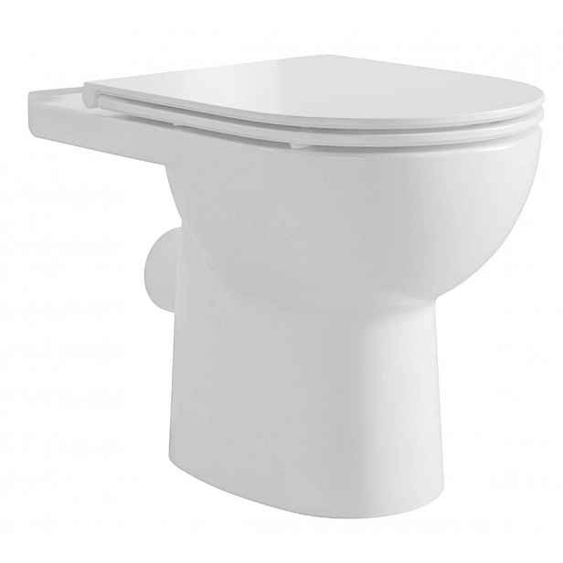 Aqualine Tavon - WC kombi mísa, zadní odpad, Rimless, bílá PB106-111