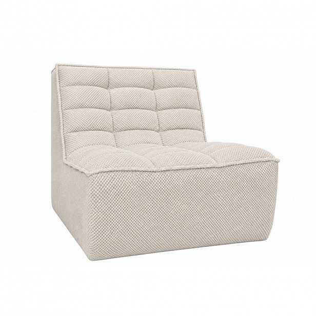 Kaiser Möbel KŘESLO, lounge křeslo, plyšová tkanina Pop, Béžová, LAZY
