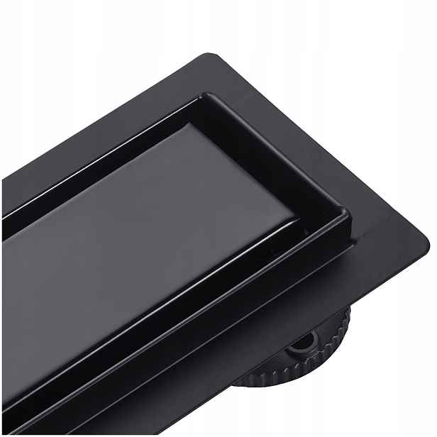 Lineární Odtok 2v1 110 cm Nízký Sifon 52 mm Černý Aquauno
