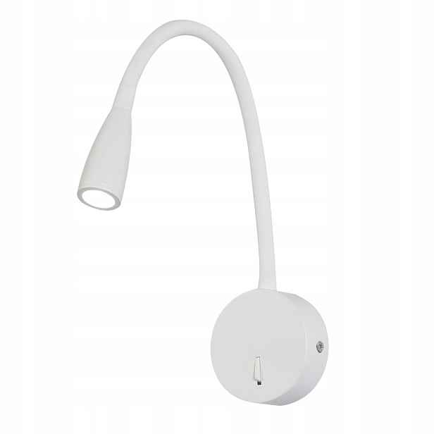 Nástěnné svítidlo Flexibilní Roli Bílá Led 3W Vypínač