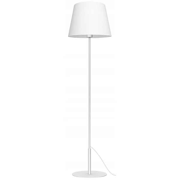 Stojací podlahová lampa Arden Bílá Abažur 1xE27 154 cm klasická do obývacího pokoje