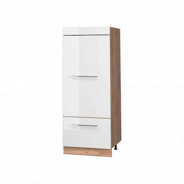 Vicco KUCHYŇSKÁ SPÍŽNÍ SKŘÍŇ Fame-Line, Bílá vysoký lesk/Zlatý mocný dub, 60 cm