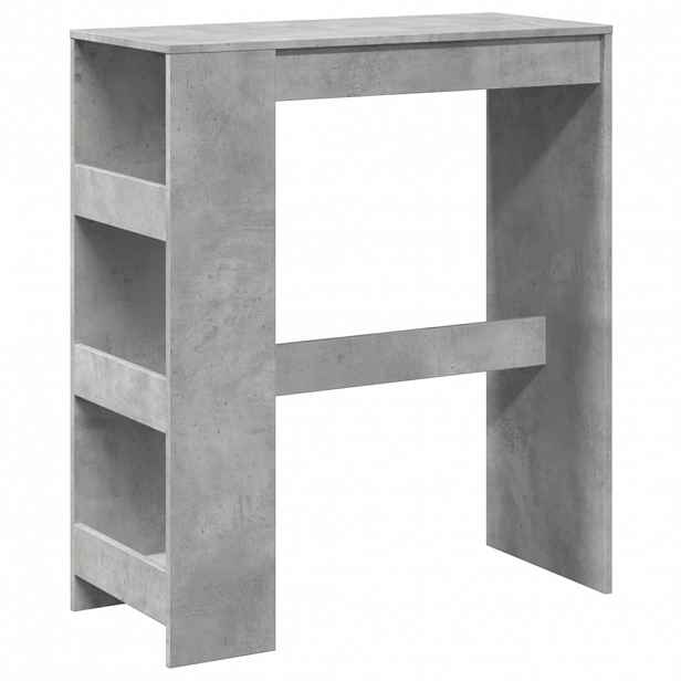 vidaXL Barový stůl s regály betonově šedý 90 x 40 x 103,5 cm kompozit