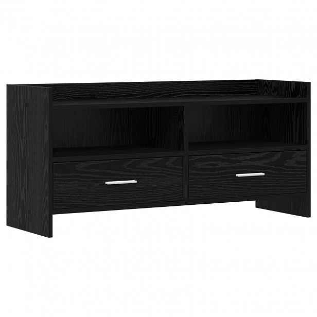 vidaXL Televizní skříň 100 x 33 x 47 cm Černý dub Kompozitní dřevo