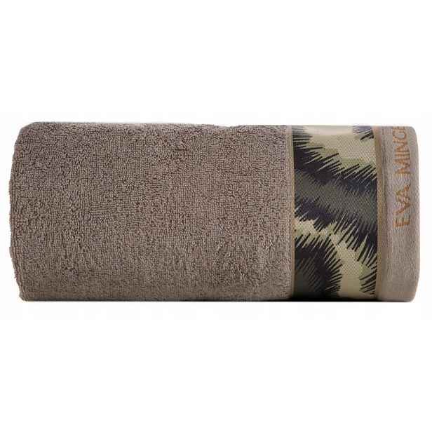 Ručník Eva 70x140 béžový, tmavě bavlněný froté, 500 g/m2 Eva Minge
