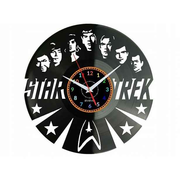 Star Ship Dárek Originální dekorace do domu Hodiny z vinylové desky
