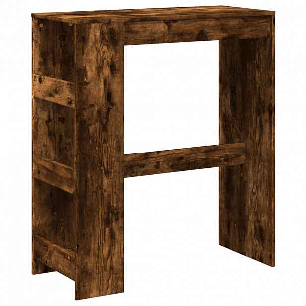 vidaXL Barový stůl s regály kouřový dub 90 x 40 x 103,5 cm kompozit