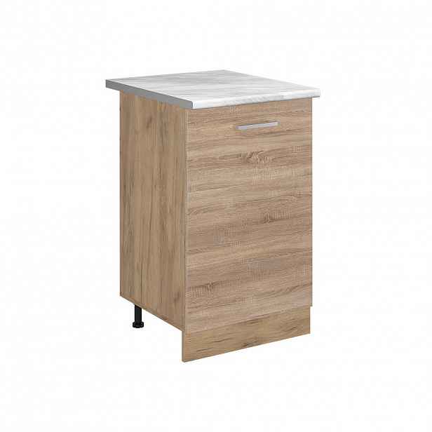 Vicco SPODNÍ SKŘÍŇKA KUCHYŇSKÉ LINKY R-Line, Sonoma/Zlatý mocný dub, 50 cm pracovná doska Mramor