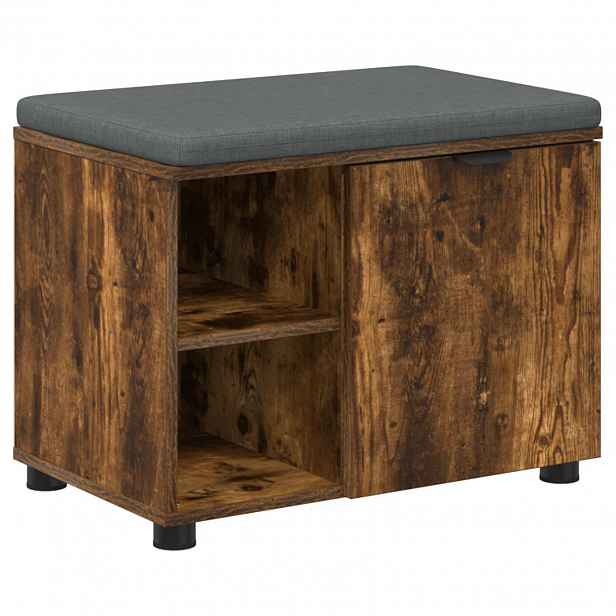vidaXL Chodbičková lavice s polštářem Uzený Dub 60 x 38 x 46 cm