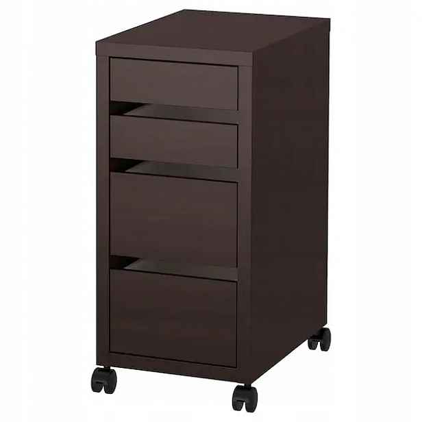 Ikea Micke komoda na kolečkách 75x35x50 černohnědá