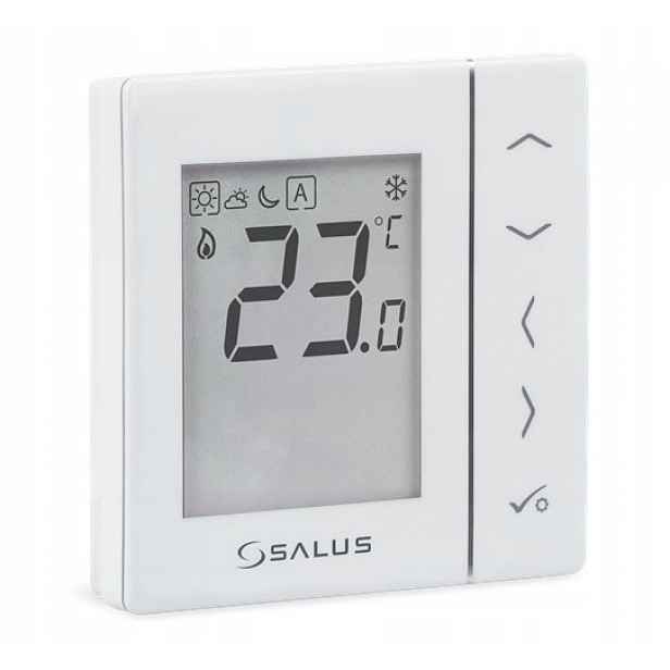 Kabelový regulátor teploty, podomítkový, bílý Salus VS35W