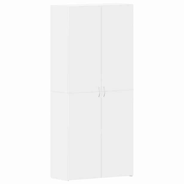 vidaXL Skříň na obuv 80 x 35.5 x 180 cm Kompozitní dřevo Bílá