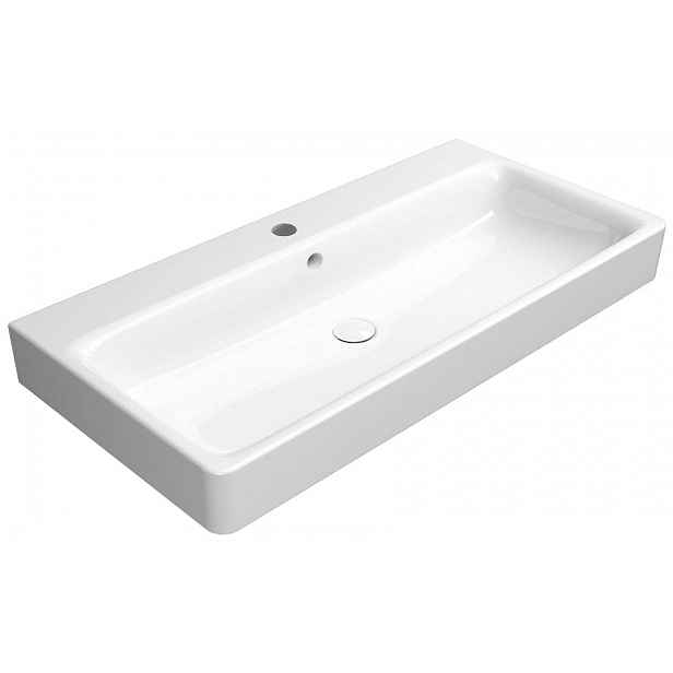Sapho GSI Sand - Umyvadlo 100x50 cm, s přepadem, otvor pro baterii, Extraglaze, bílá 9023111