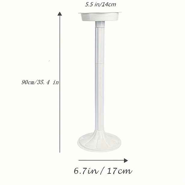TEMU Elegantní Bílý Plastový Stojan na Květiny ve Tvaru Římského Sloupku - Výška 35.4", Ideální pro Svatby, Narozeniny & Speciální Události